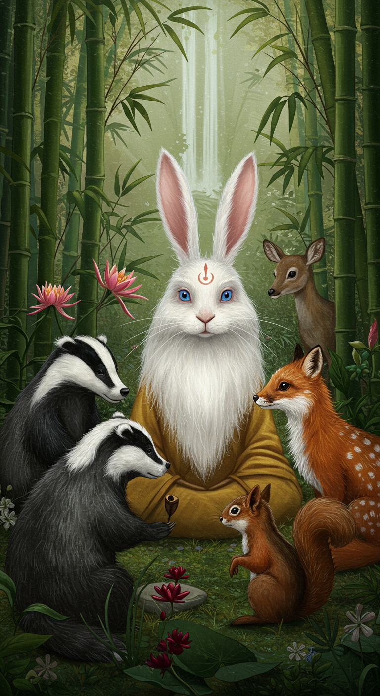 Rabbit character speaking